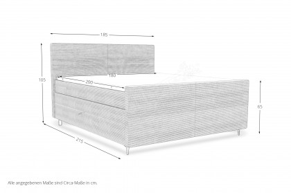 BX-LE-05 von SW KOLLEKTION - Boxspringbett braun
