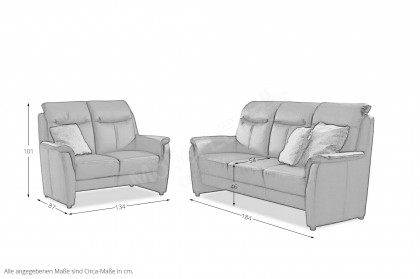Wiesmoor von Polsteria - Sofa-Set mocca