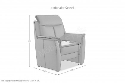 Wiesmoor von Polsteria - Sofa-Set mocca