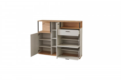 Basset von IDEAL Möbel - Kommode Modern White/ Eiche Artisan