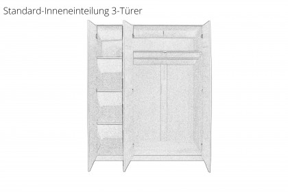 Pia-sleeping von Elfo Möbel - 3-türiger Schrank Kernbuche teilmassiv geölt