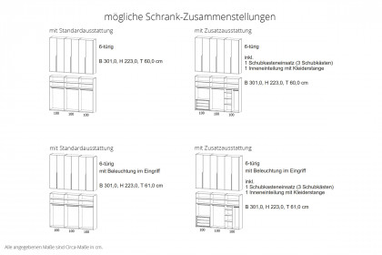 Venice von set one by Musterring - Schrank fango Absetzung graphit