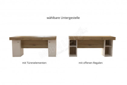 Breege von Stralsunder - Schreibtisch in Alteiche & Tonweiß matt