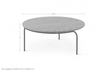 Ova von Pode - Couchtisch Eiche hazel und Metall nuit silk