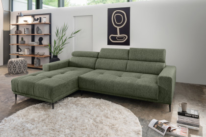 Intera von Benformato - Ecksofa Ausführung links dunkelgrün