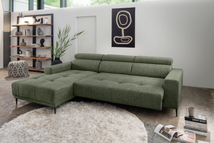 Intera von Benformato - Ecksofa Ausführung links dunkelgrün