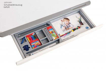 Jaro 2 von Paidi - neigbarer Schreibtisch mit Höhenverstellung kreideweiß