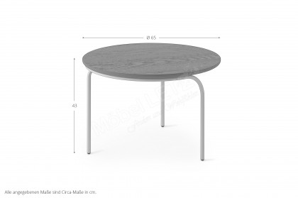Ova von Pode - Couchtisch Eiche aragon und Metall shell silk