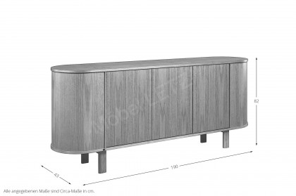 #543 Sideboard von Skovby - Anrichte in Eiche weiß geölt