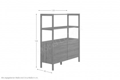 #712 Sideboard von Skovby - Anrichte mit offenen Böden