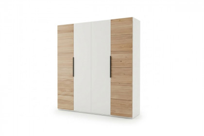 Tom von Elfo Möbel - Schrank ca. 200 cm kaschmir mit 2 massiven Eichenholztüren