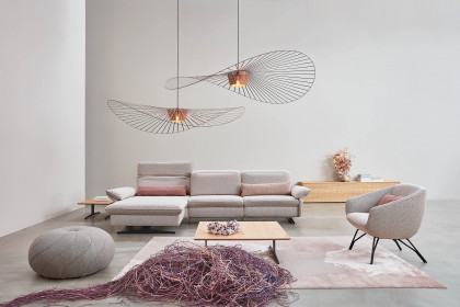 1077 von Himolla - Ecksofa links rose