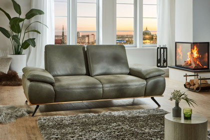 PN-EM18063 von Polinova - Ledersofa olive