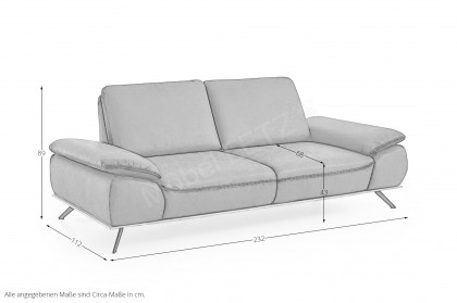 PN-EM18063 von Polinova - Ledersofa olive