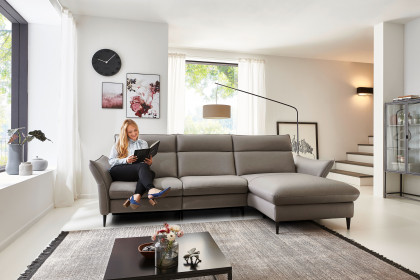 HU-RL21014 von Hukla - Ecksofa rechts granit