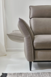 HU-RL21014 von Hukla - Ecksofa rechts granit