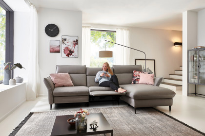 HU-RL21014 von Hukla - Ecksofa rechts granit