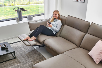 HU-RL21014 von Hukla - Ecksofa rechts granit