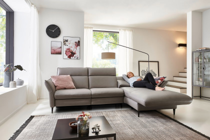 HU-RL21014 von Hukla - Ecksofa rechts granit