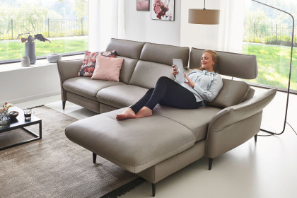 HU-RL21014 von Hukla - Ecksofa rechts granit