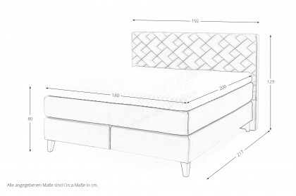 HU-BX25024 von Hukla - Boxspringbett KT 25025 steel