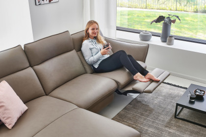 HU-RL21014 von Hukla - Ecksofa links granit