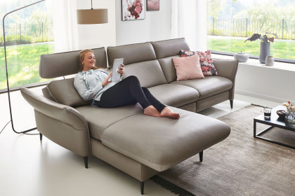 HU-RL21014 von Hukla - Ecksofa links granit