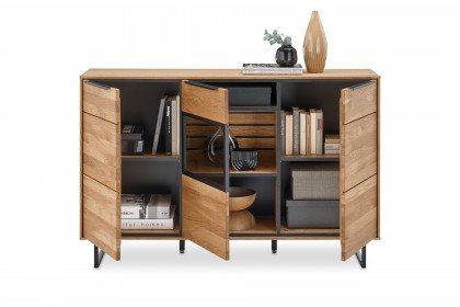 Jackson von set one by Musterring - Sideboard 2645 Eiche inklusive Beleuchtung