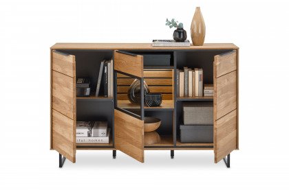 Jackson von set one by Musterring - Sideboard 2645 Eiche inklusive Beleuchtung