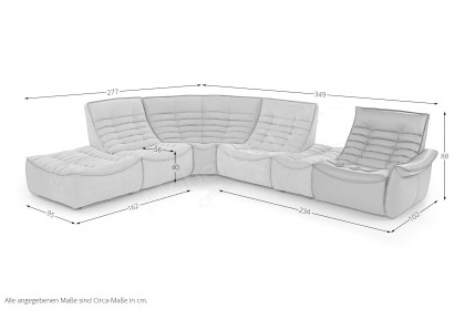 Fox Trot Relax von Calia Italia - Polstersofa links mehrfarbig