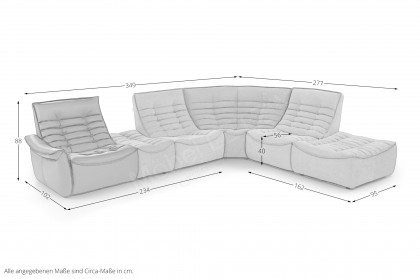 Fox Trot Relax von Calia Italia - Polstersofa rechts mehrfarbig