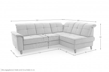 Verso von Sit & More - Polstersofa rechts creme