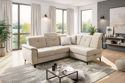 Verso von Sit & More - Polstersofa rechts creme