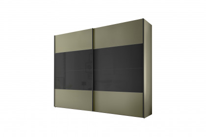 Paros von Staud - Schwebetürenschrank salbei/ Anthrazitglas