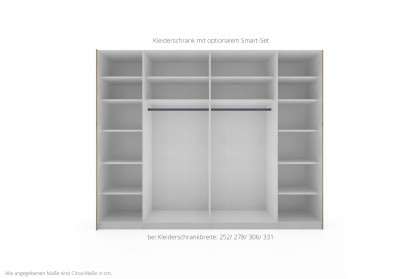 Paros von Staud - Schwebetürenschrank salbei/ Anthrazitglas
