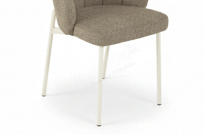 Venus-dining von Niehoff Sitzmöbel - Stuhl mit Metallgestell in Lack pearl