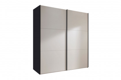 Glasgow von Wiemann - Schwebetürenschrank graphit - Mattglas grau