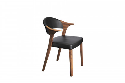 Vrock living von Voglauer - Stuhl 77 in Leder schwarz