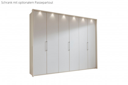 Glasgow von Wiemann - Kleiderschrank mit Mattglasfront weiß