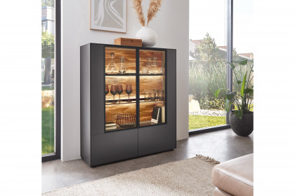 WM 2470 von Wöstmann - Highboard in Lack graphitgrau