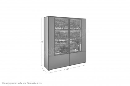WM 2470 von Wöstmann - Highboard in Lack graphitgrau