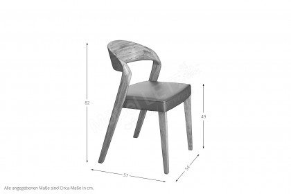Vrock living von Voglauer - Holzstuhl 35 in Wildnuss & Leder schwarz