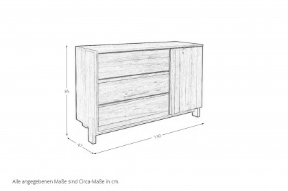 Eron von Sprenger Möbel - Sideboard mit Holzfüßen Sumpfeiche geölt