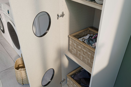 Allrounder von Rauch Blue - Wäscheschrank weiß mit Einwurf