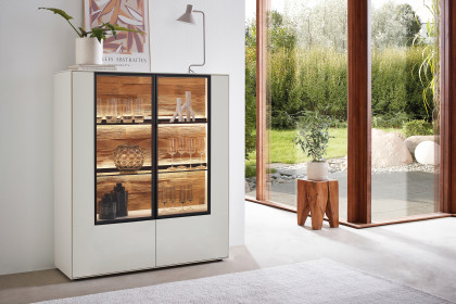 WM 2470 von Wöstmann - Highboard in Lack weiß