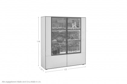 WM 2470 von Wöstmann - Highboard in Lack weiß