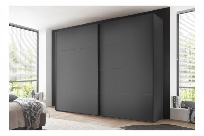 Paros von Staud - Schlafzimmerschrank mit Schwebetüren anthrazit