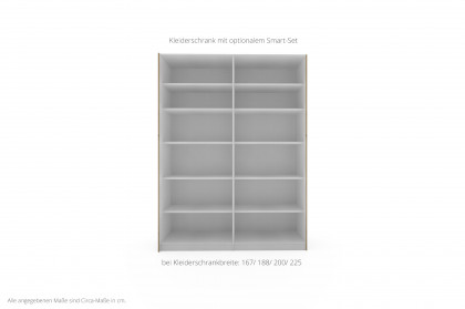 Paros von Staud - Schlafzimmerschrank mit Schwebetüren anthrazit