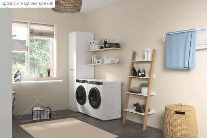 Allrounder von Rauch Blue - weißer Schrank mit Wäscheeinwurf