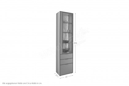 WM 2470 von Wöstmann - Vitrine in Lack graphitgrau